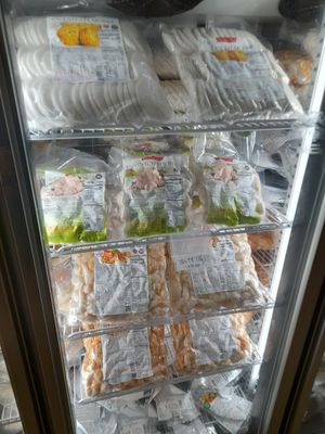 Frozen vegan products from Taiwan at Cơm Chay Hoàng Kim in Ho Chi Minh City