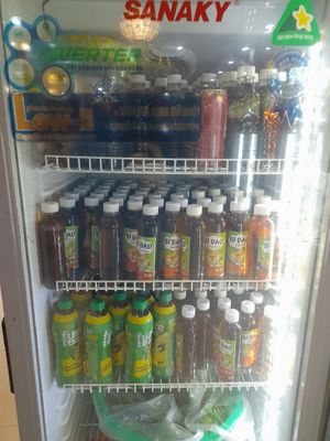 Vegan drinks at Cơm Chay Hoàng Kim in Ho Chi Minh City