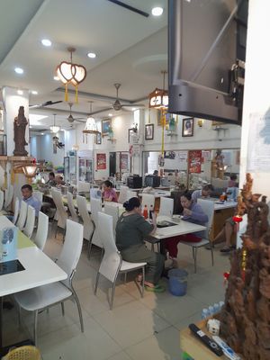 Dining area at Cơm Chay Hoàng Kim in Ho Chi Minh City