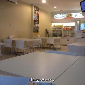 Inside restaurant at Loving Hut in Denpasar