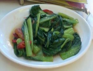 Vegetables at Loving Hut in Denpasar