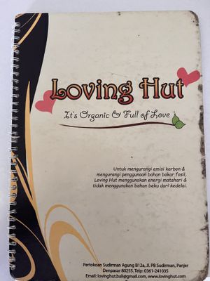 Menu  at Loving Hut in Denpasar