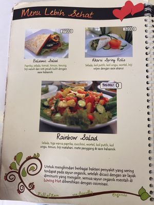 Salads  at Loving Hut in Denpasar