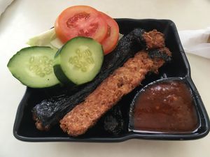 Fake fish at Loving Hut in Denpasar