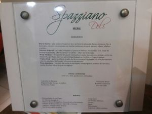 cardápio at Spazziano in Rio De Janeiro