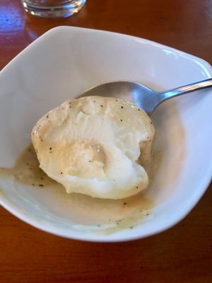 Energising shot, green juice and dessert (pineapple sorbet) served also at Spazziano in Rio De Janeiro