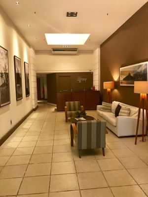 The main entrance off the street. Use elevator to level “p” at Spazziano in Rio De Janeiro