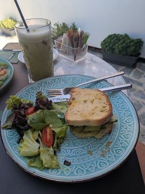 Avocado toast at 77 Cafe in Kefalonia