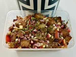 Purani Dilli Ki aloo chaat  at Chaat Bazaar - International City in Dubai