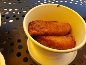 A side of plantains ! at WorldBeat Cafe in San Diego