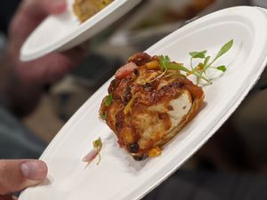 Eggy (tofu) ranchero burrito at WorldBeat Cafe in San Diego