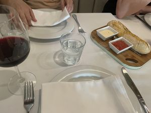 bread with olive oil  at Puerta del Mar in Valencia
