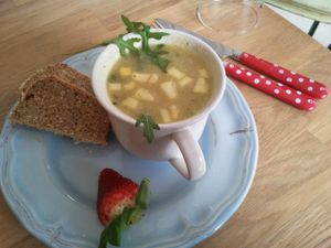 soup, typical nice arranged by Susi  at Die Zauberei in Bregenz