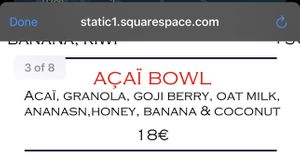 Menu  at Bar de L'Oubli  in Gustavia