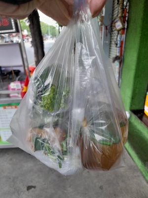 My take away vegan food at Quan Chay Sen Ngoc in Ho Chi Minh City