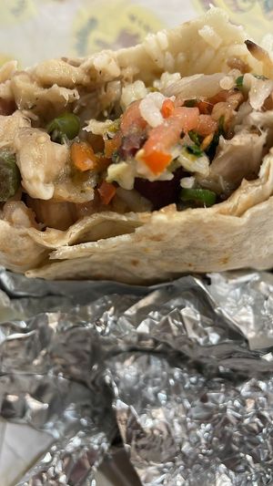 Jackfruit burrito at Pancho's Burritos in Manchester