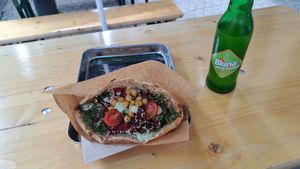 Falafel Sandwich at Kicherherz in Frankfurt