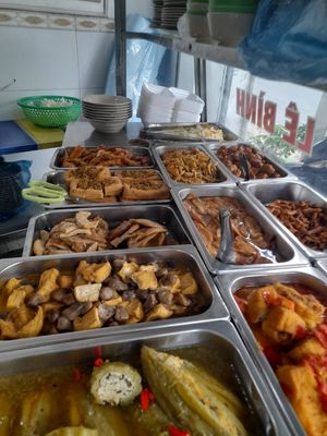 Com chay selection at Cơm Chay Phước Hue in Ho Chi Minh City