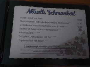 Seasonal Menu at Weingut Feuerwehr Wagner in Vienna