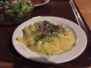 potato salad at Weingut Feuerwehr Wagner in Vienna
