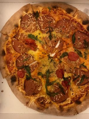 Vegan Pizza Salami at Pizza Pinocchio in Vienna