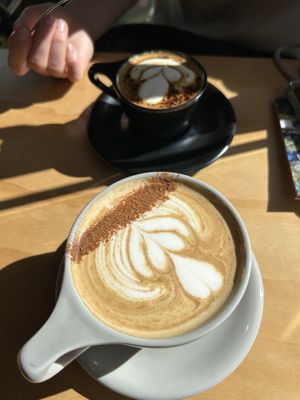 Plant-based Cappuccino and Latte  at Fika Coffee in Christchurch