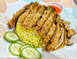 Vegan mushroom chicken rice at Vietnam Vegan Foods - 越南素食 in Kuching