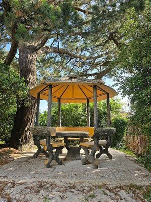 The gazebo for vegan meals at fresco! at Vegocéane  in Saint-michel-chef-chef