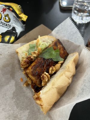 Thai BBQ Tofu Sandwich   at Killer Poboys in New Orleans