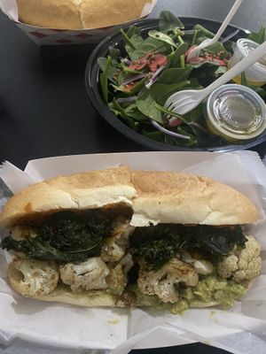 Salad is vegan as well and was delicious 🙂  at Killer Poboys in New Orleans