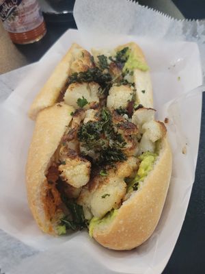 Cauliflower poboy at Killer Poboys in New Orleans
