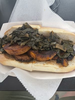 Roasted sweet potato poboy  at Killer Poboys in New Orleans