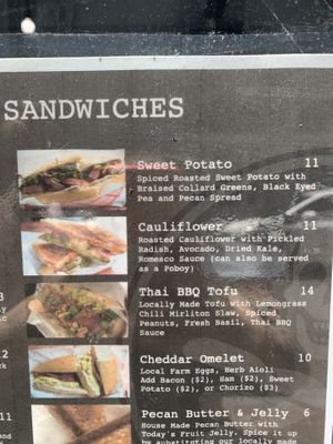 Three vegan poboy options   at Killer Poboys in New Orleans