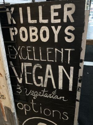 Killer Poboys excellent vegan options  #Veganuary at Killer Poboys in New Orleans
