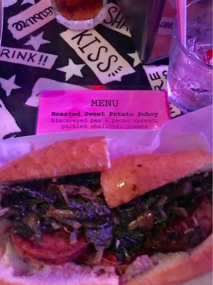 Vegan sweet potato poboy at Killer Poboys in New Orleans