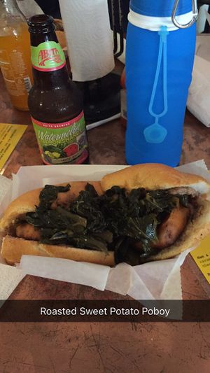 Roasted sweet potato Poboy at Killer Poboys in New Orleans