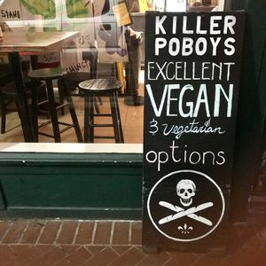 Two types of vegan poboys offered at Killer Poboys in New Orleans