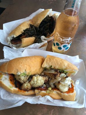 Kale Sweet Potato and Cauliflower po’boys at Killer Poboys in New Orleans
