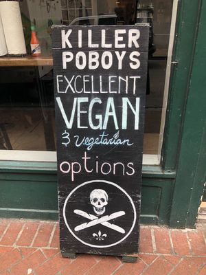 Vegan poboys at Killer Poboys in New Orleans
