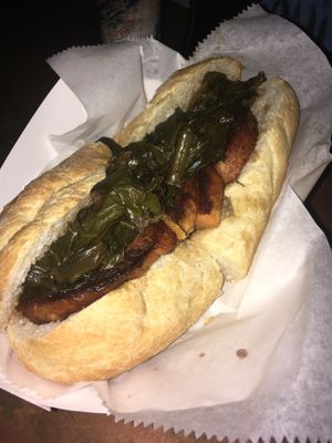 The butternut squash and greens - like a thanksgiving meal without the turkey- delish  at Killer Poboys in New Orleans