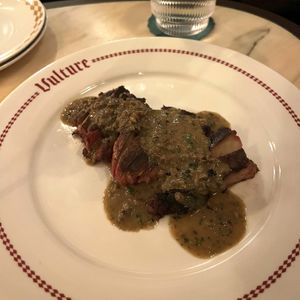 diane steak (lion’s mane mushroom)  at Vulture in San Diego