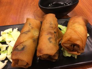 Fried Spring Rolls at Lotus Vegetarian in Hong Kong Island