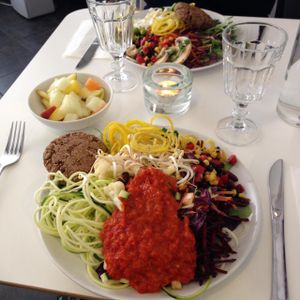 Buffé at Raw Food Cafe in Boras