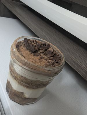 Takeaway tiramisu at Susan's Plant Based Kitchen in Mermaid Beach