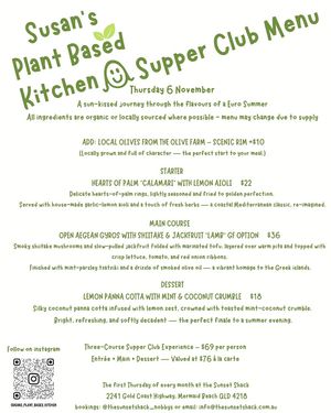   at Susan's Plant Based Kitchen in Mermaid Beach