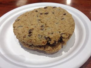Vegan chocolate sandwich cookie  at Mother Earth Storehouse in Kingston