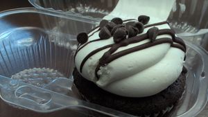 Vegan chocolate cupcake at Mother Earth Storehouse in Kingston