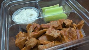 Vegan buffalo wings at Mother Earth Storehouse in Kingston