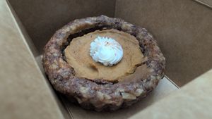 Pumpkin tart at Mother Earth Storehouse in Kingston