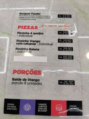 Pizza menu at XBloom Barão Geraldo Campinas  in Campinas